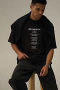 Erkek Siyah Optimistic Oversize Salas Boyfriend T-Shirt
