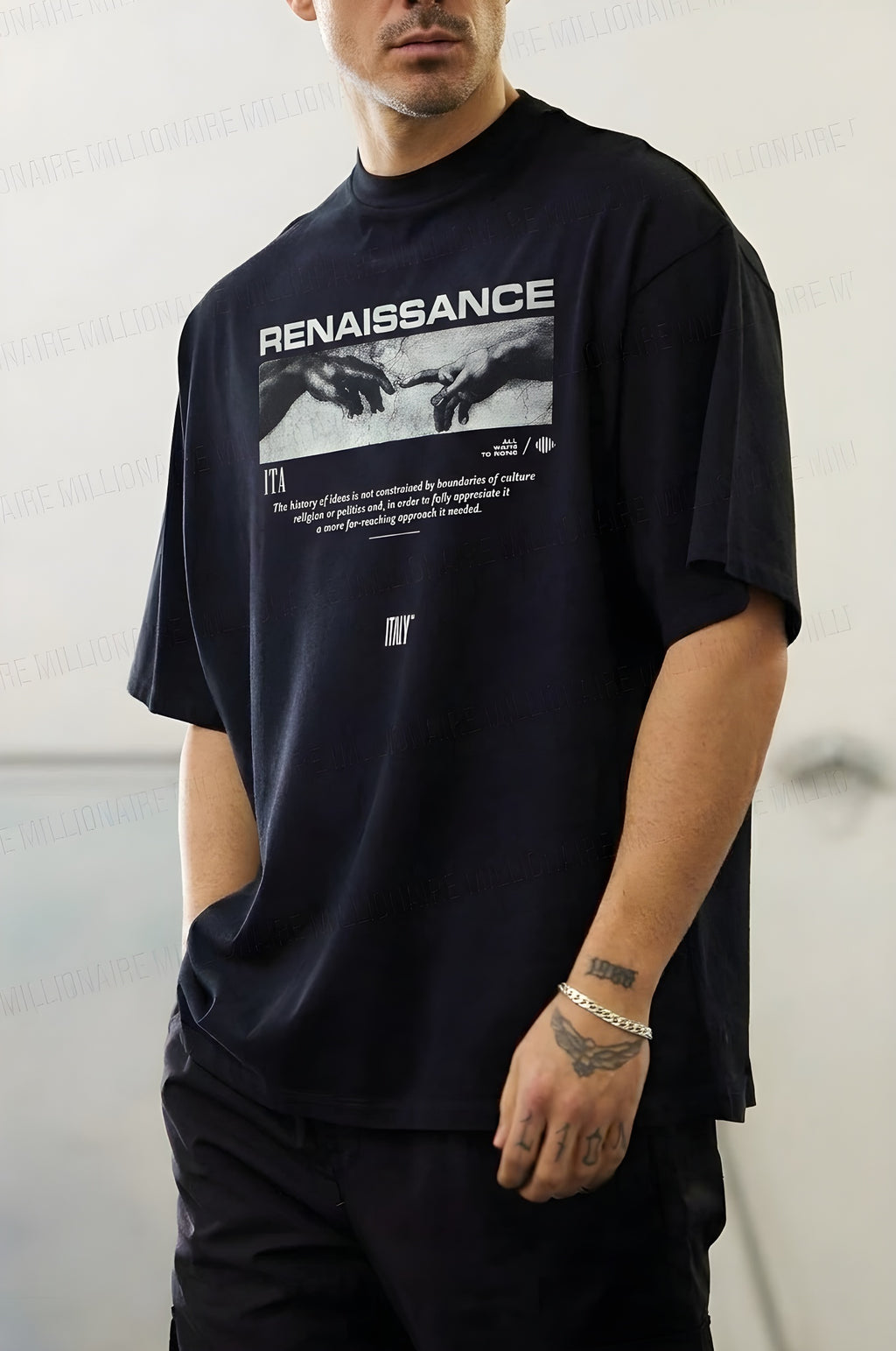 Erkek Lacivert Renaissance Regular Fit Normal Kalıp T-shirt