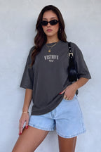 Dont Announce Füme Oversize Salas Boyfriend Kadın T-Shirt