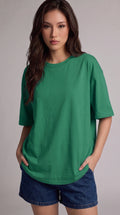 Kadın Bntn Basic Düz Baskısız Oversize Salas T-Shirt