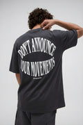 Erkek Dont Announce Kabaran Baskı Füme Bisiklet Yaka Oversize Salas T-Shirt