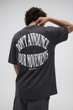 Erkek Dont Announce Kabaran Baskı Füme Bisiklet Yaka Oversize Salas T-Shirt