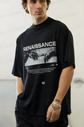 Erkek Siyah Renaissance Regular Fit Normal Kalıp T-shirt