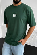 Erkek Free Life Nefti Bisiklet Yaka Oversize Salas T-Shirt