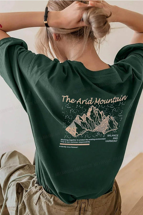 Arid Mountain Yeşil Oversize Salas Boyfriend Kadın T-Shirt