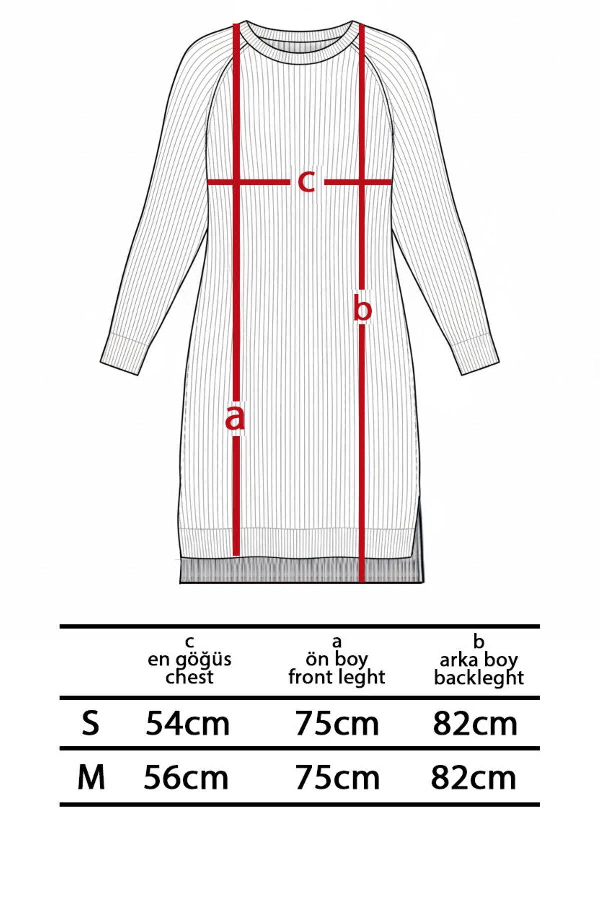 Kadın Kiremit Degaje Boğazlı Yaka Kalın Örgü İtalyan Kol Yırtmaçlı Tunik Elbise Triko Kazak
