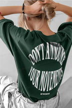 Dont Announce Yeşil Oversize Salas Boyfriend Kadın T-Shirt