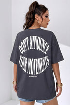 Dont Announce Füme Oversize Salas Boyfriend Kadın T-Shirt