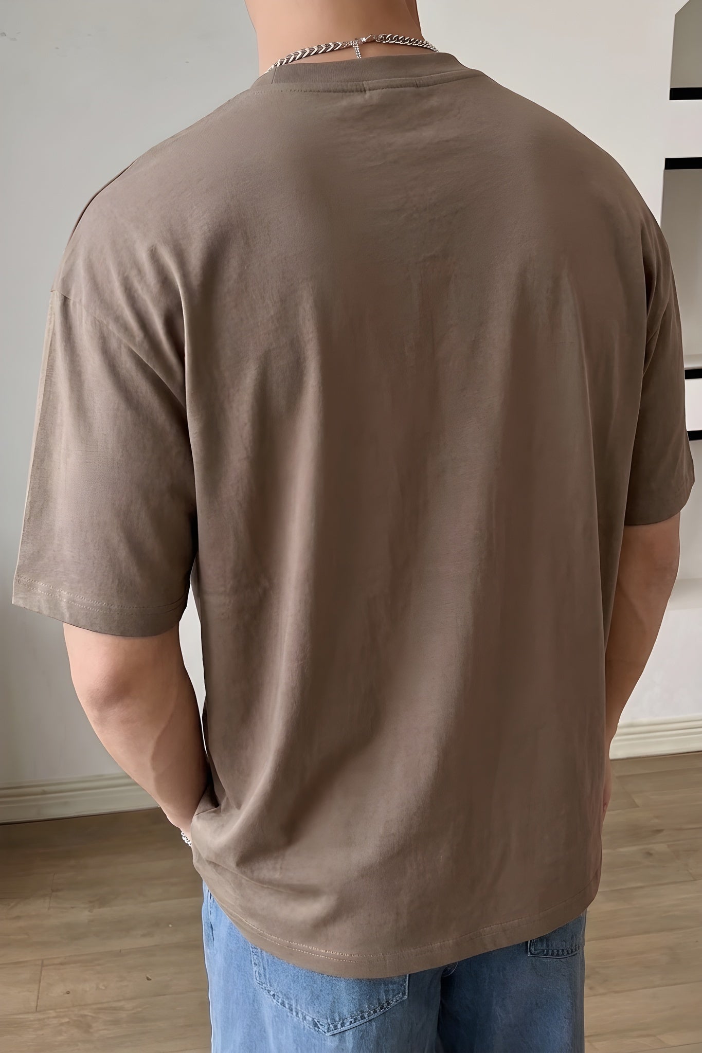 Erkek Kahverengi Spectacular Oversize Salas T-Shirt