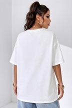 Kadın Venice California Oversize Beyaz T-Shirt - K2190