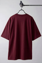 Erkek Bordo Basic Düz Baskısız Oversize Salas T-Shirt