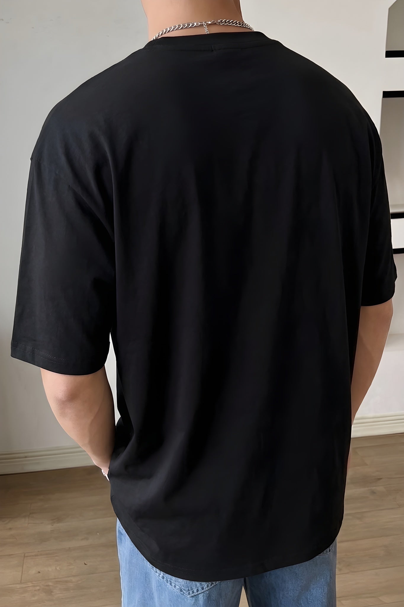 Erkek Siyah Optimistic Oversize Salas Boyfriend T-Shirt