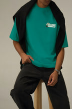 Erkek Bntn Yeşil Bonsai Oversize Fit Bol Geniş Kalıp Salaş Kesim T-shirt