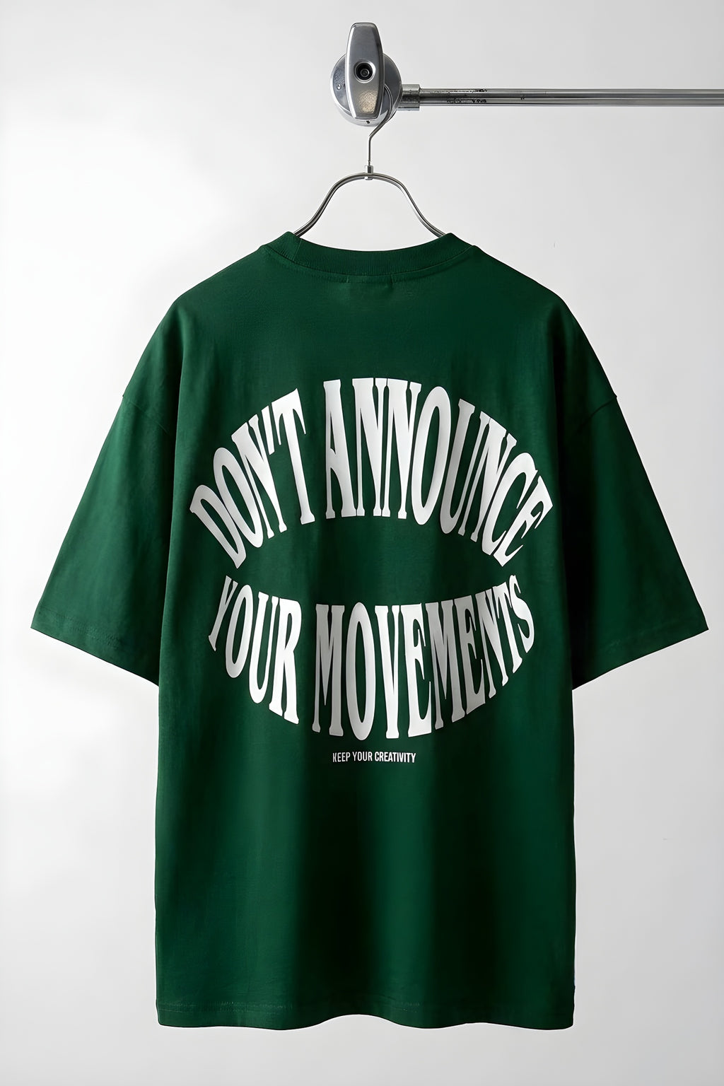 Erkek Nefti Dont Announce Kabaran Baskı Bisiklet Yaka Oversize Salas T-Shirt