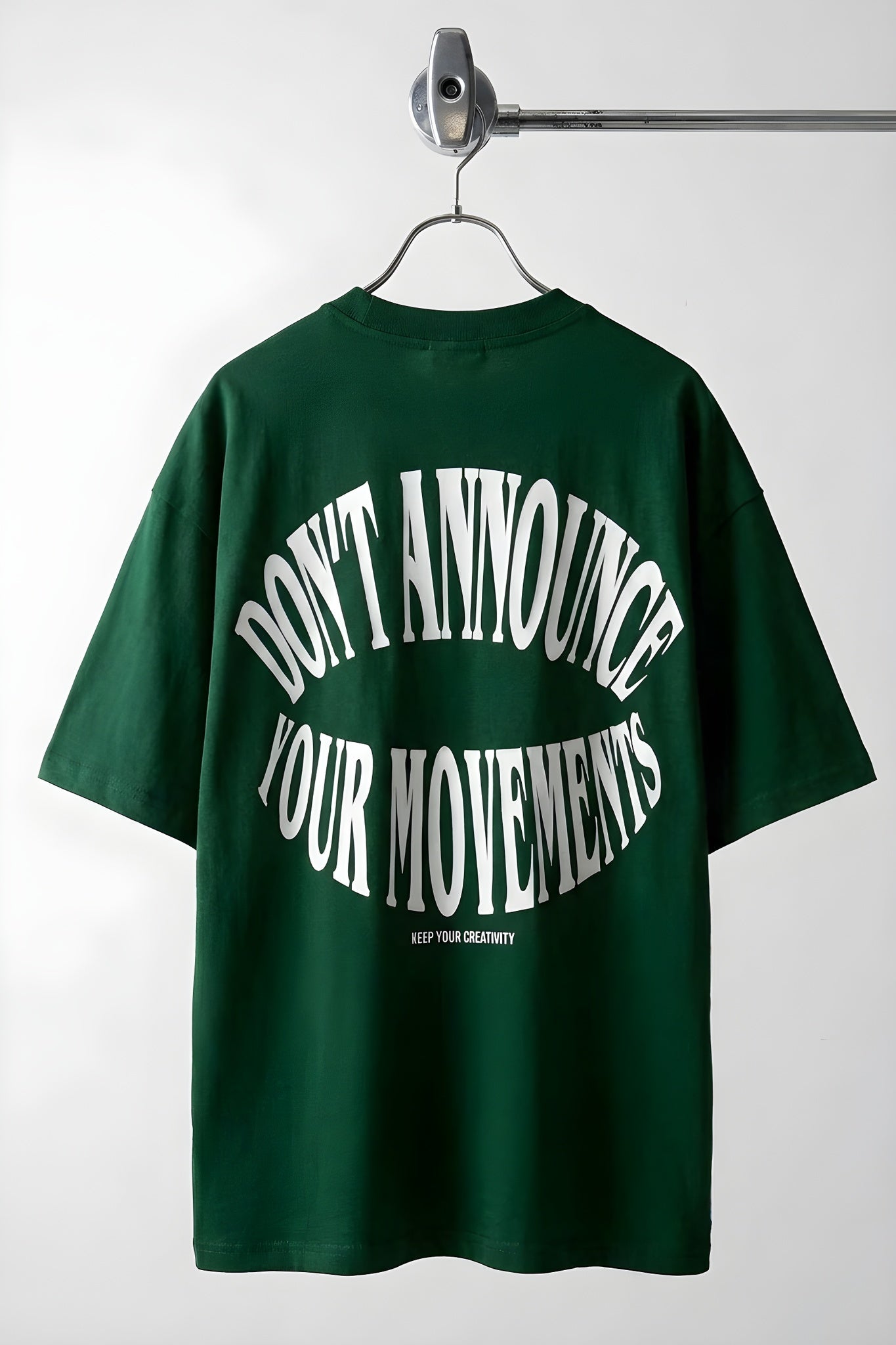 Erkek Nefti Dont Announce Kabaran Baskı Bisiklet Yaka Oversize Salas T-Shirt