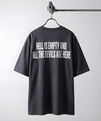 Erkek Hell & Devil Kabaran Baskı Füme Bisiklet Yaka Oversize Salas T-Shirt