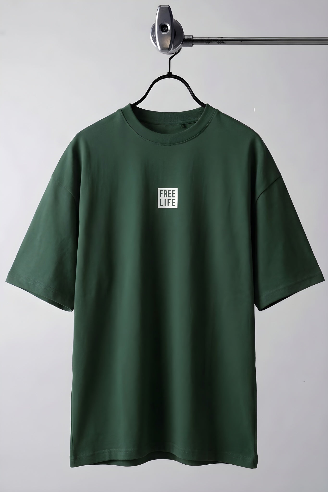 Erkek Free Life Nefti Bisiklet Yaka Oversize Salas T-Shirt