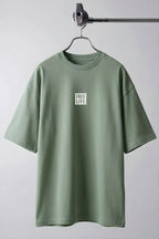 Erkek Free Life Açık Yeşil Bisiklet Yaka Oversize Salas T-Shirt