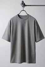 Erkek Gri Basic Düz Baskısız Oversize Salas Boyfriend T-Shirt