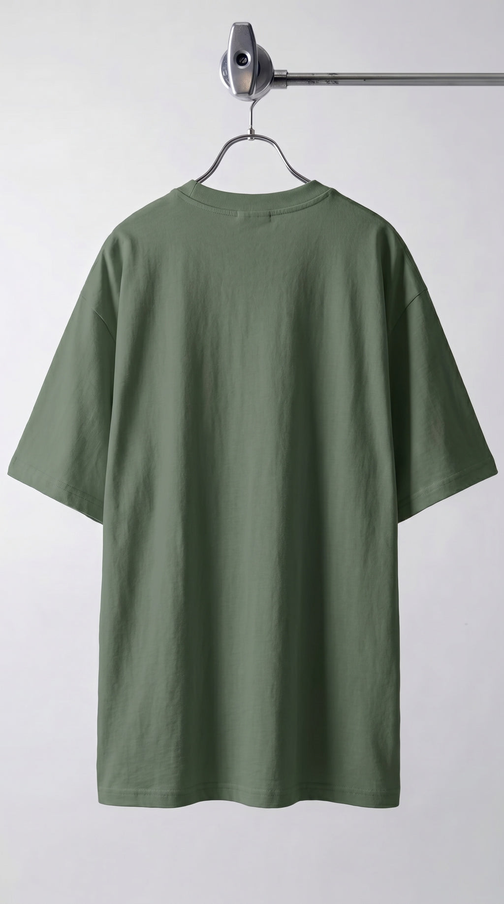 Erkek Açık Yeşil Geyik Baskılı Oversize Fit Bol Geniş Kalıp Salaş Kesim T-shirt