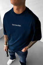 Erkek Lacivert Spectacular Oversize Salas T-Shirt