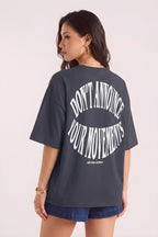 Dont Announce Füme Oversize Salas Boyfriend Kadın T-Shirt