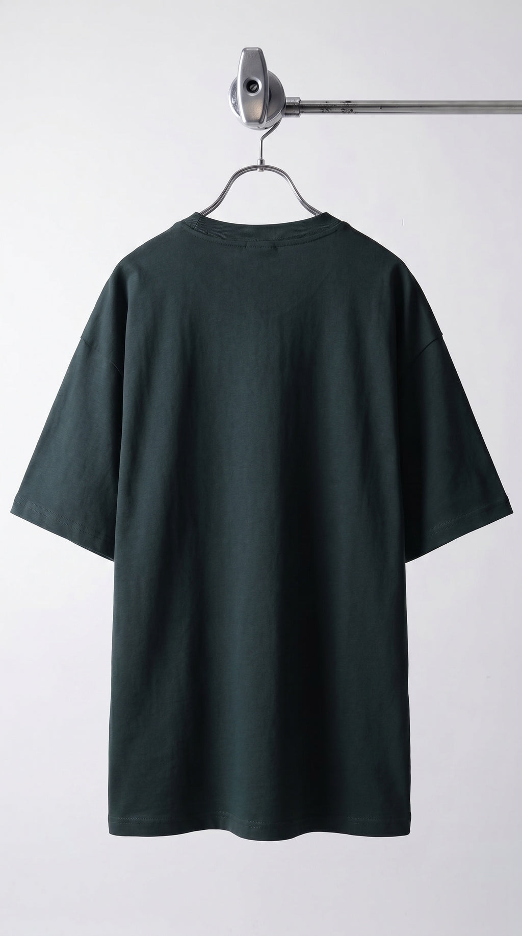 Erkek Koyu Petrol Yeşil Geyik Baskılı Oversize Fit Bol Geniş Kalıp Salaş Kesim T-shirt