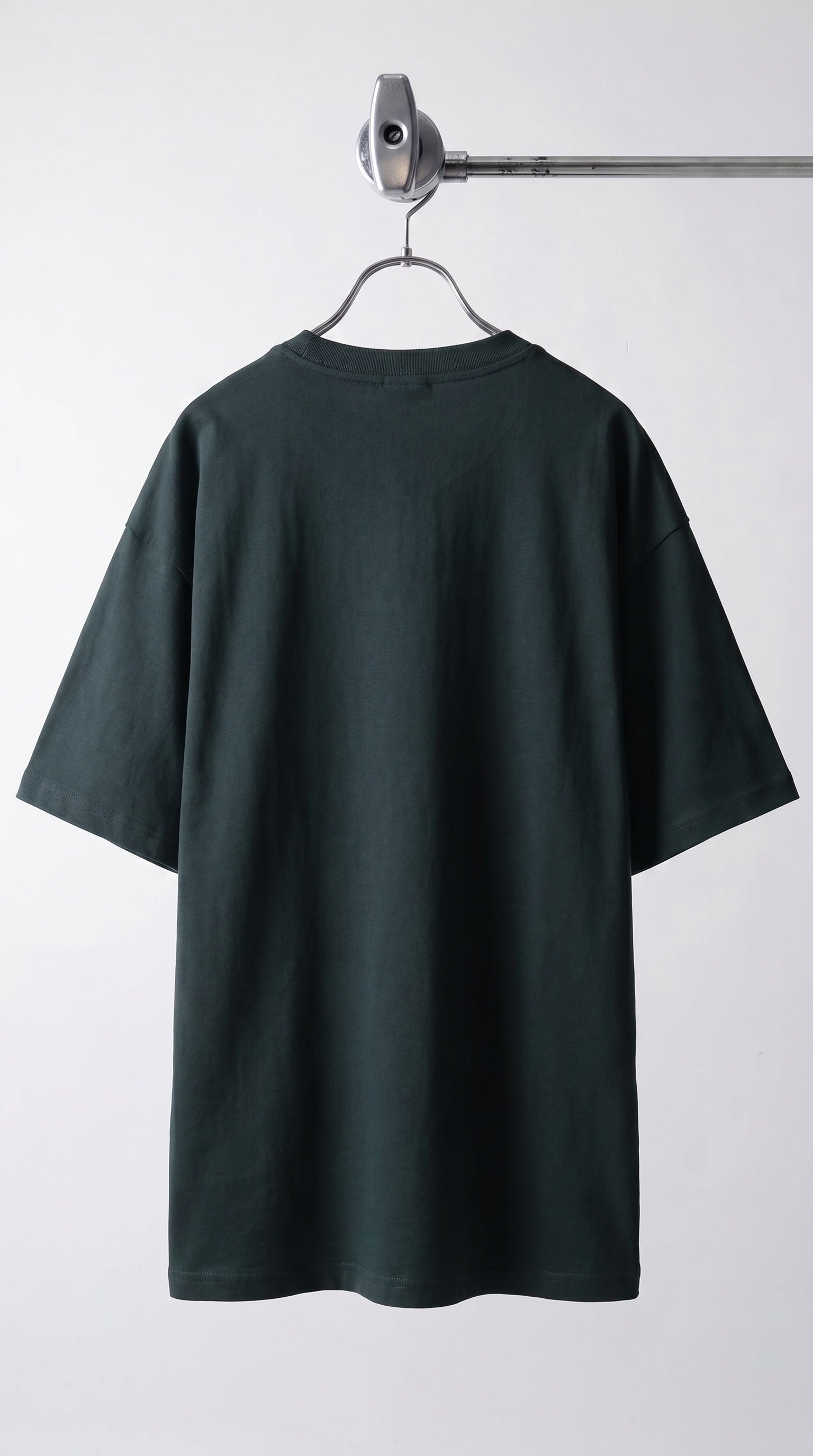 Erkek Koyu Petrol Yeşil Geyik Baskılı Oversize Fit Bol Geniş Kalıp Salaş Kesim T-shirt