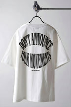 Erkek Beyaz Dont Announce Kabaran Baskı Bisiklet Yaka Oversize Salas T-Shirt