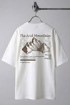 Erkek Arid Mountain Oversize Ekru Beyaz Salas T-Shirt