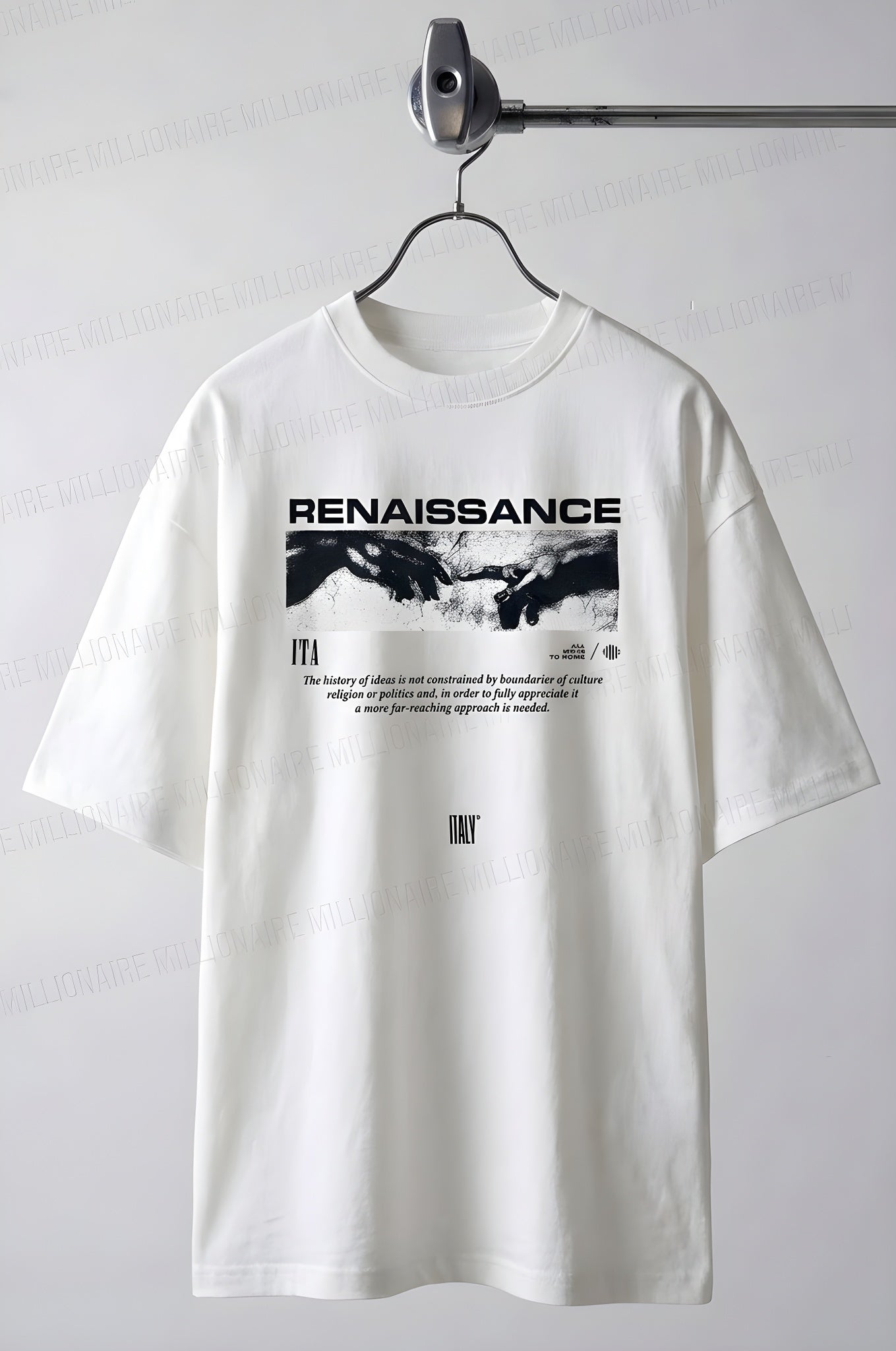 Erkek Ekru Beyaz Renaissance Regular Fit Normal Kalıp T-shirt