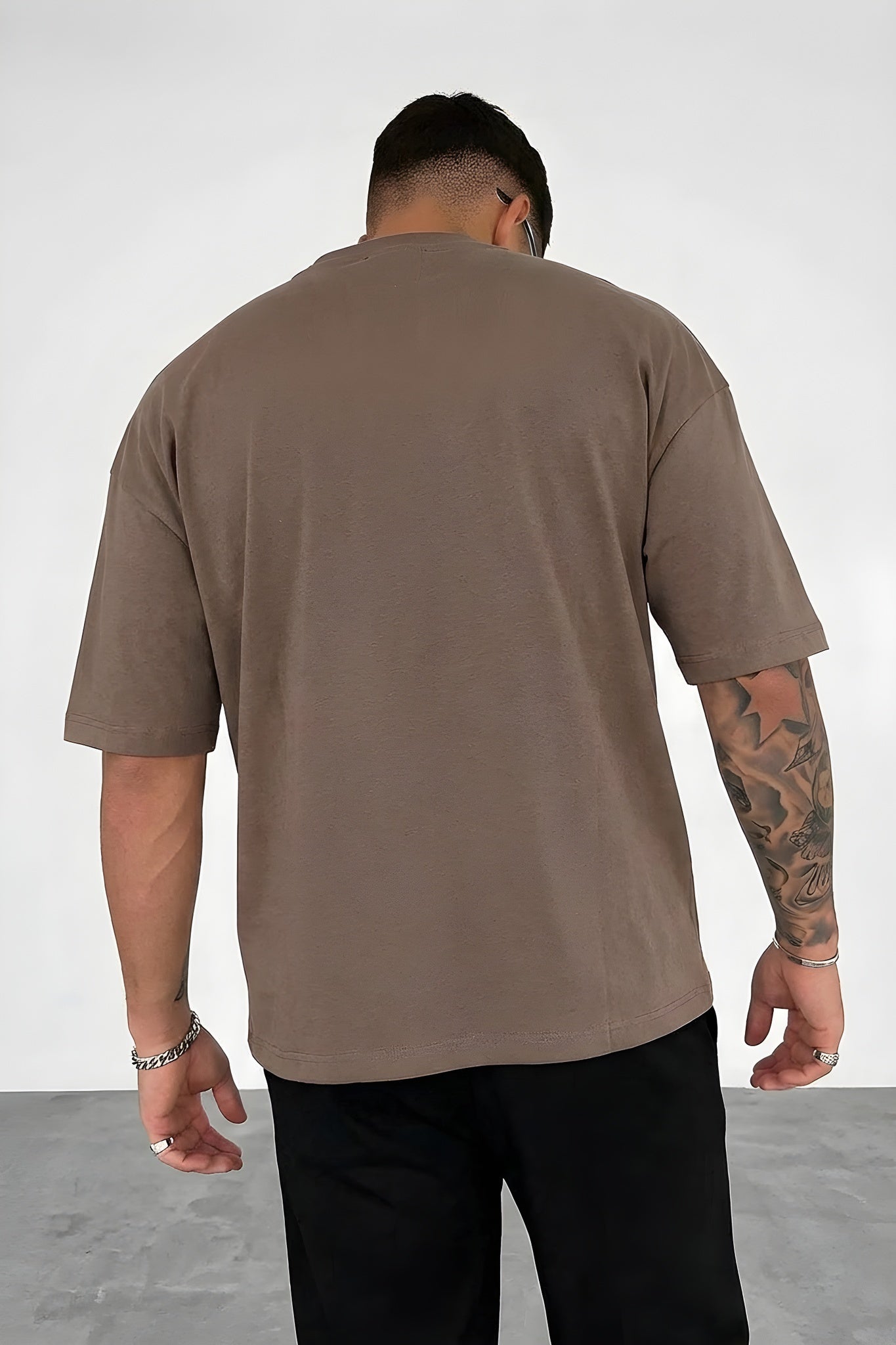 Erkek Kahverengi Spectacular Oversize Salas T-Shirt