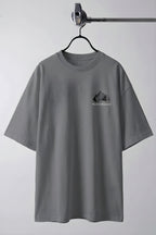 Erkek Arid Mountain Oversize Gri Salas T-Shirt