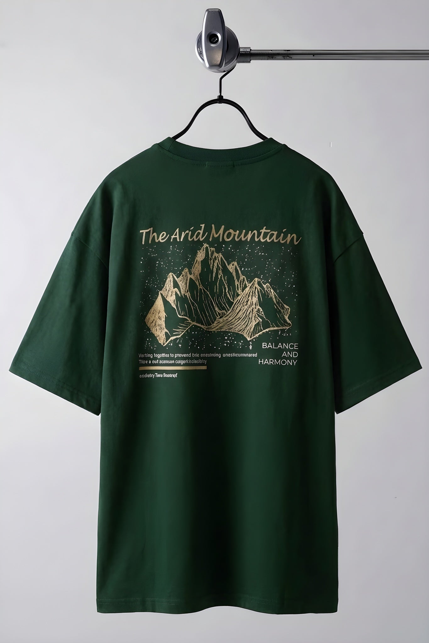 Erkek Arid Mountain Yeşil Oversize Salas Boyfriend T-Shirt