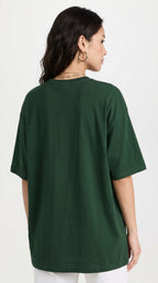 Kadın Nefti Basic Düz Baskısız Oversize Salas T-Shirt