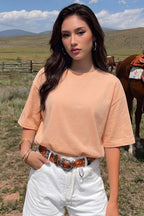 Somon Basic Düz Baskısız Oversize Salas Boyfriend Kadın T-Shirt