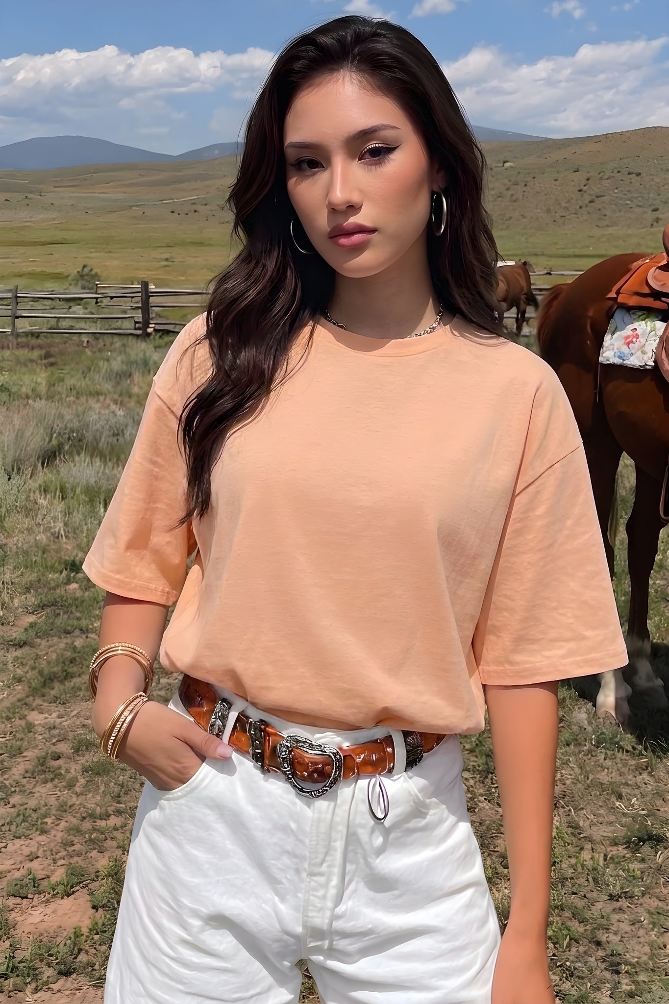 Somon Basic Düz Baskısız Oversize Salas Boyfriend Kadın T-Shirt