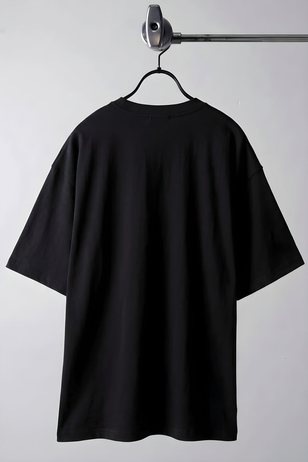 Erkek Siyah Black Rose Oversize Fit Bol Geniş Kalıp Salaş Kesim T-shirt