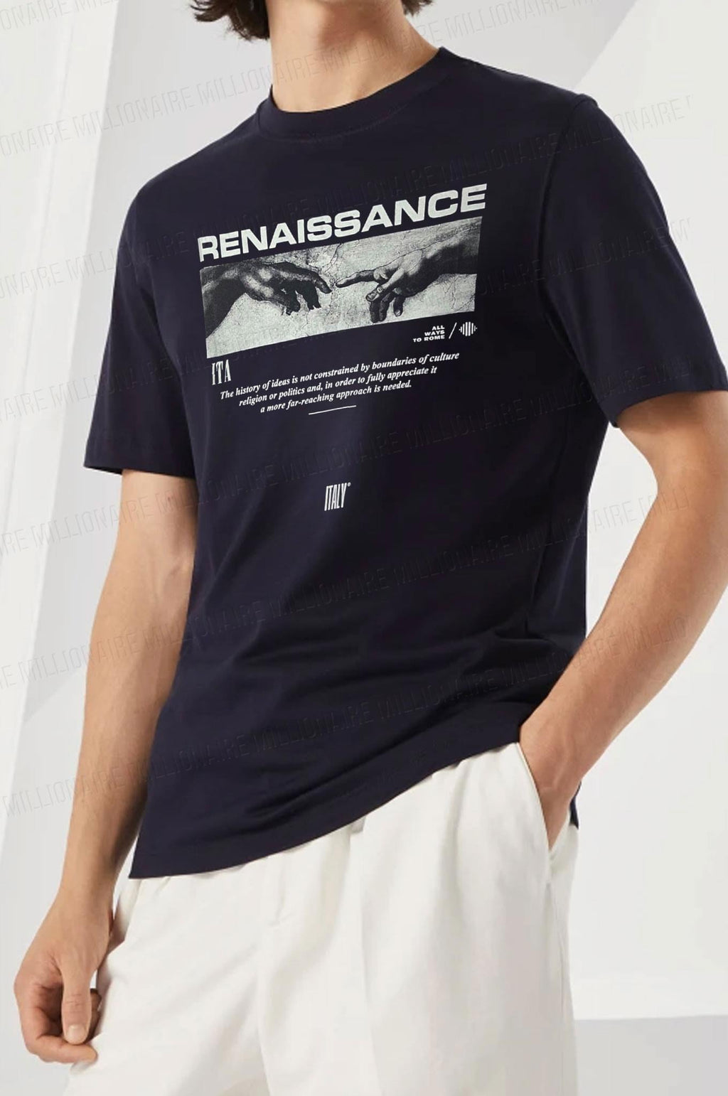 Erkek Lacivert Renaissance Regular Fit Normal Kalıp T-shirt