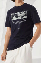 Erkek Lacivert Renaissance Regular Fit Normal Kalıp T-shirt