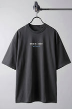 Erkek Füme Rave All Night Oversize Fit Bol Geniş Kalıp Salaş Kesim T-shirt