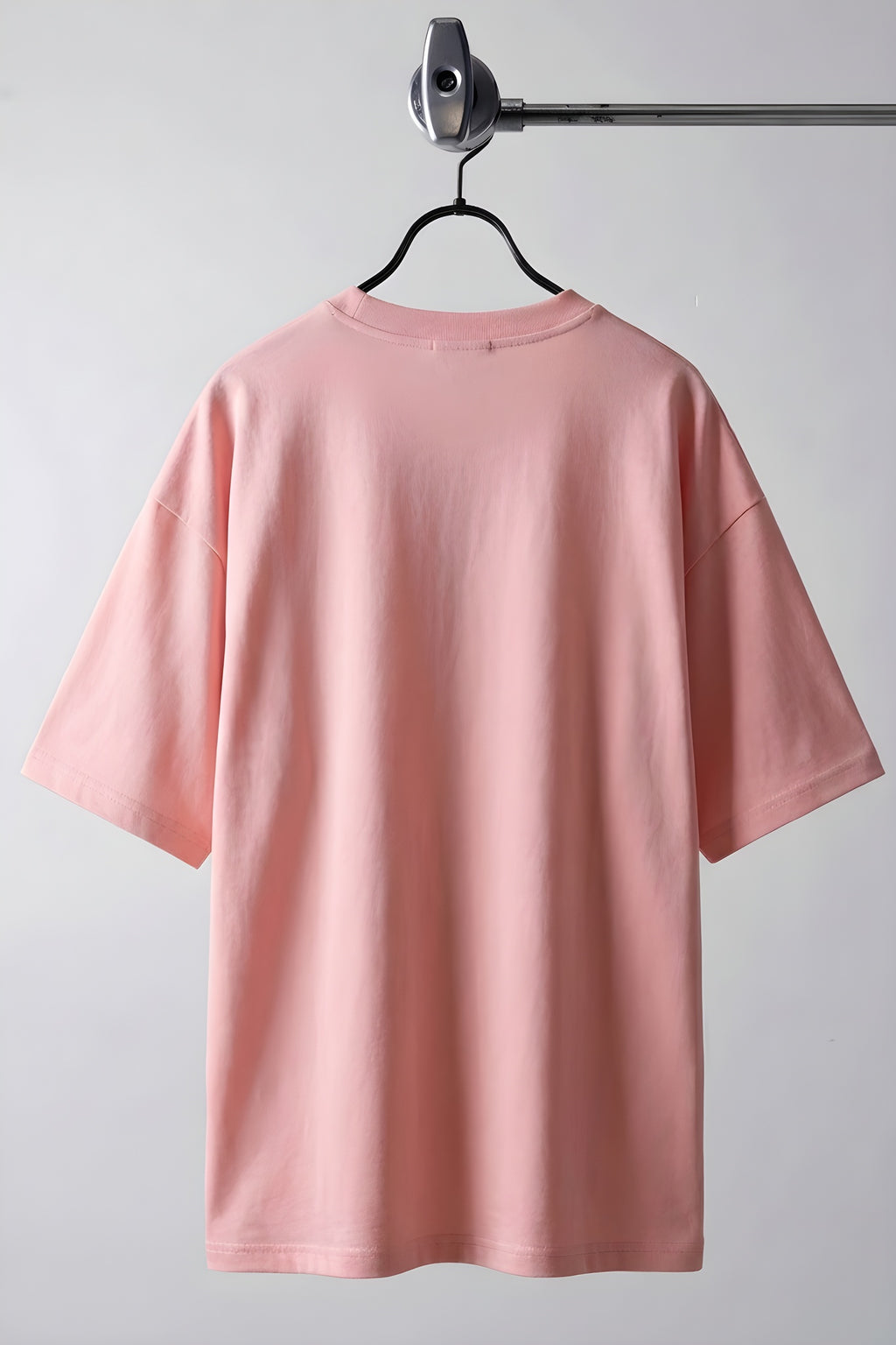 Erkek Somon Basic Düz Baskısız Oversize Salas T-Shirt