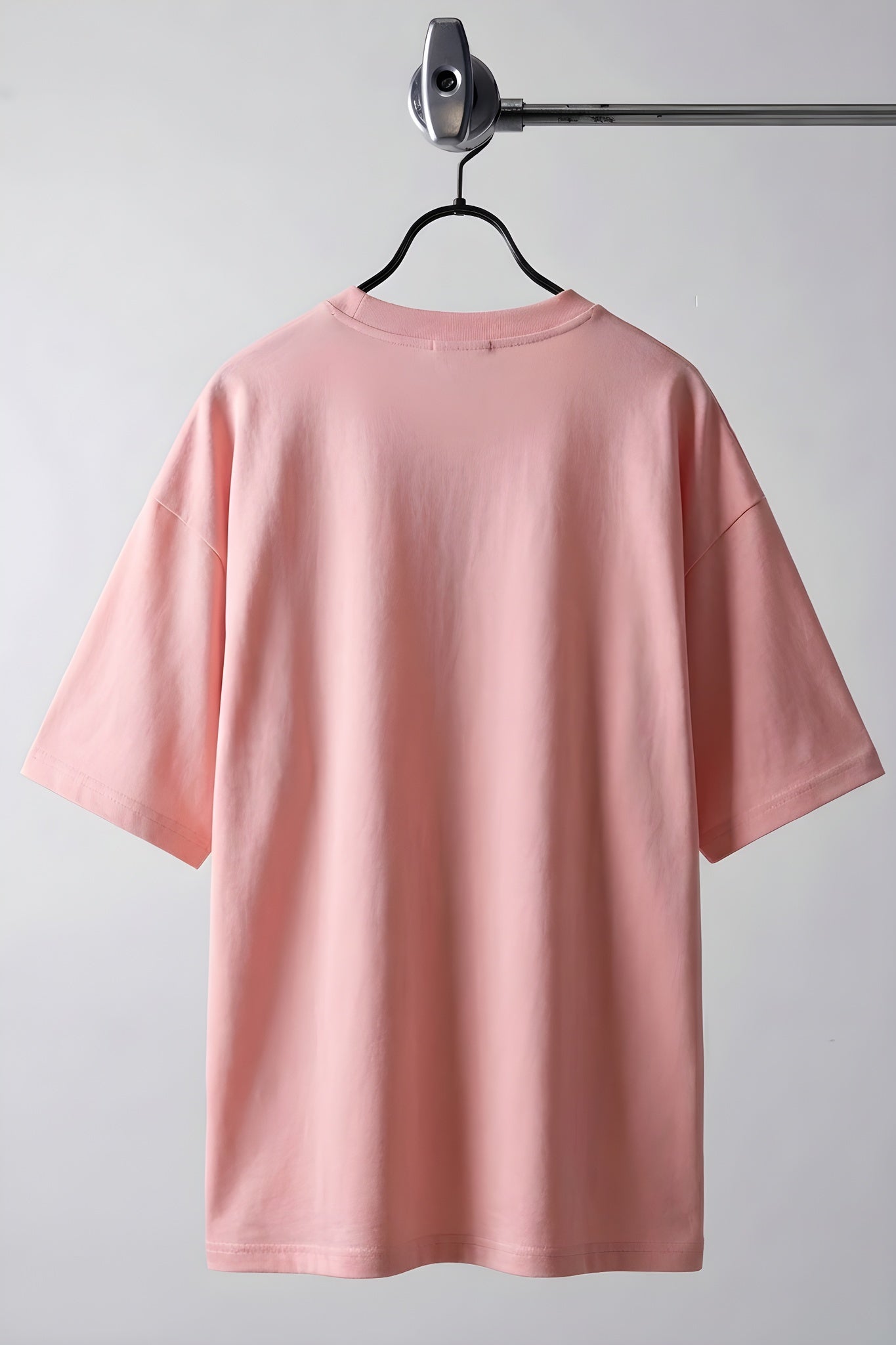 Erkek Somon Basic Düz Baskısız Oversize Salas T-Shirt