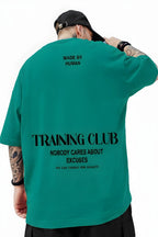 Erkek Bntn Yeşil Training Club Oversize Fit Bol Geniş Kalıp Salaş Kesim T-shirt