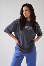 Dont Announce Füme Oversize Salas Boyfriend Kadın T-Shirt
