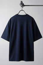 Erkek Lacivert Bisiklet Yaka Düz Basic Baskısız Oversize Salas T-Shirt