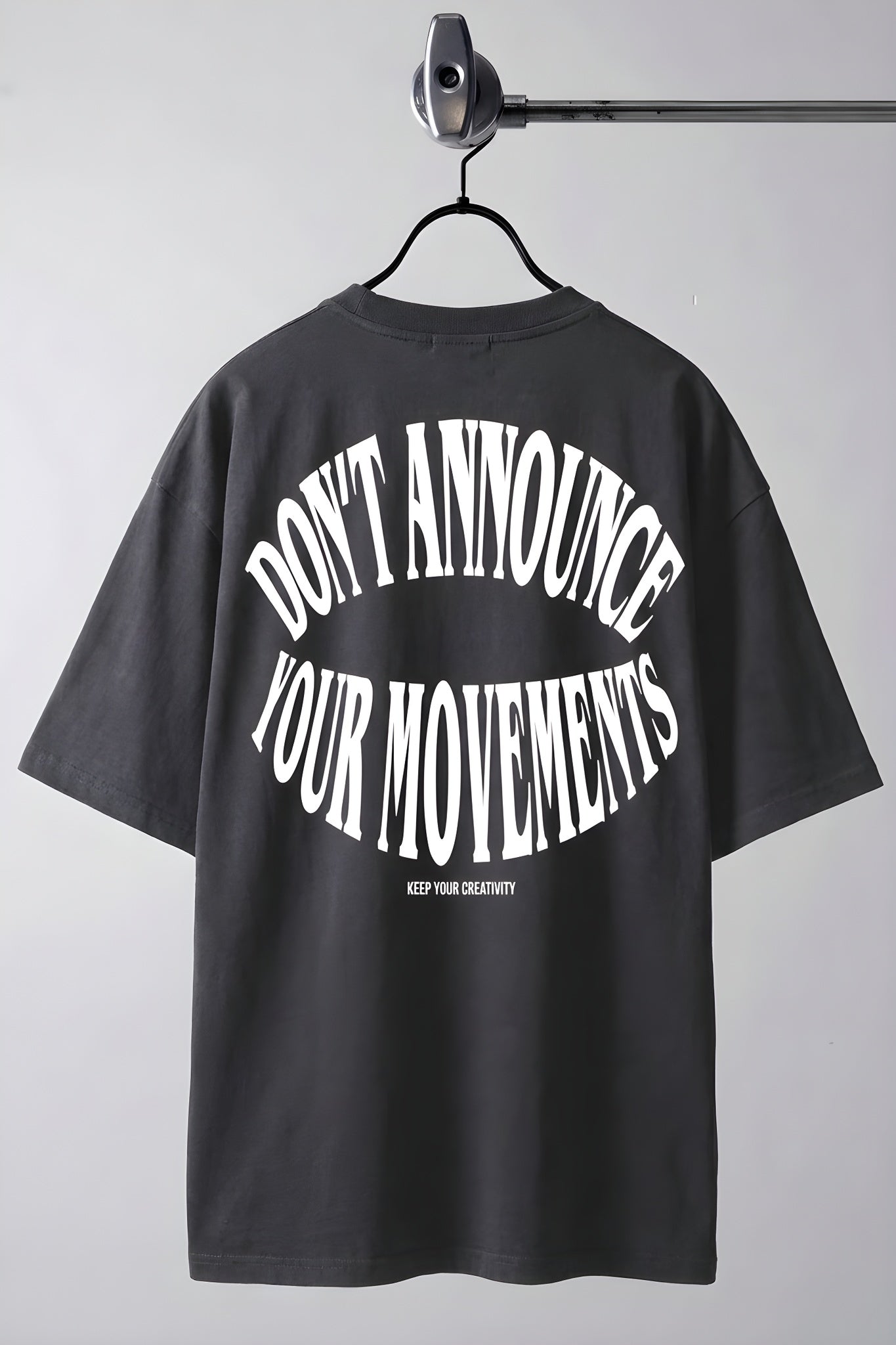 Erkek Dont Announce Kabaran Baskı Füme Bisiklet Yaka Oversize Salas T-Shirt