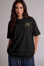 Arid Mountain Siyah Oversize Salas Boyfriend Kadın T-Shirt