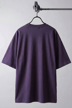 Erkek Mor Basic Düz Baskısız Oversize Salas Boyfriend T-Shirt