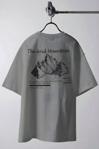 Erkek Arid Mountain Oversize Gri Salas T-Shirt